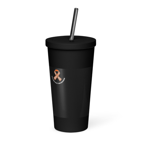 Motorcycle Awareness Insulated Tumbler with a straw