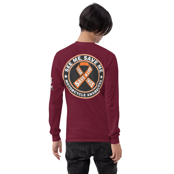 Motorcycle Awareness Men’s Long Sleeve Shirt