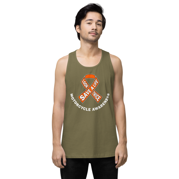 Motorcycle Awareness Men’s Premium Tank Top