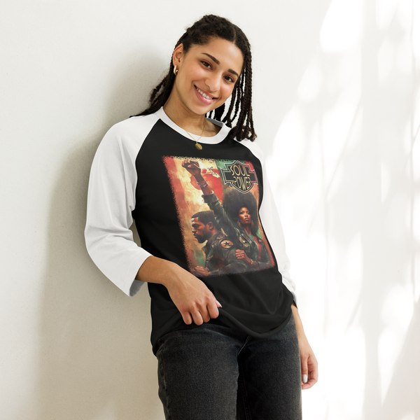 Black Harley Rider Unisex 3/4 sleeve raglan shirt