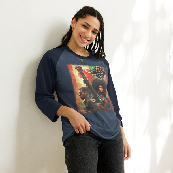 Black Harley Rider Unisex 3/4 sleeve raglan shirt