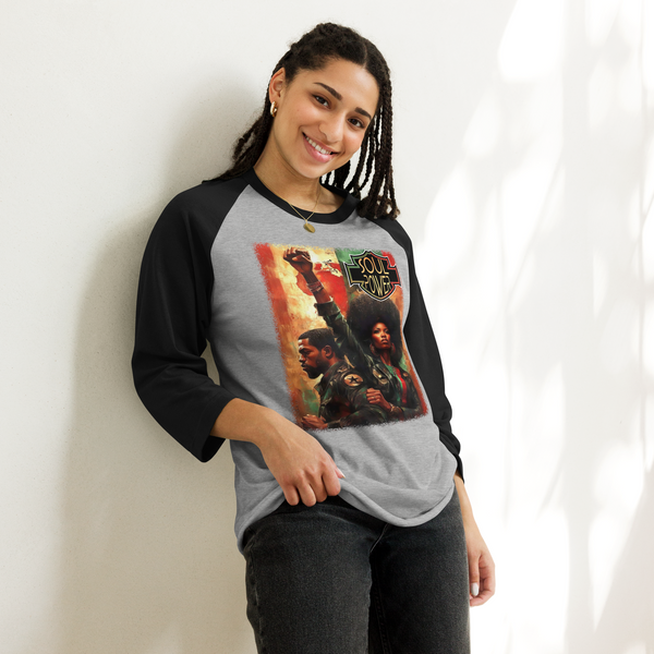 Black Harley Rider Unisex 3/4 sleeve raglan shirt