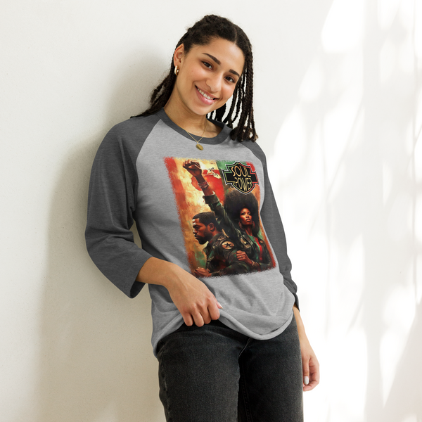 Black Harley Rider Unisex 3/4 sleeve raglan shirt