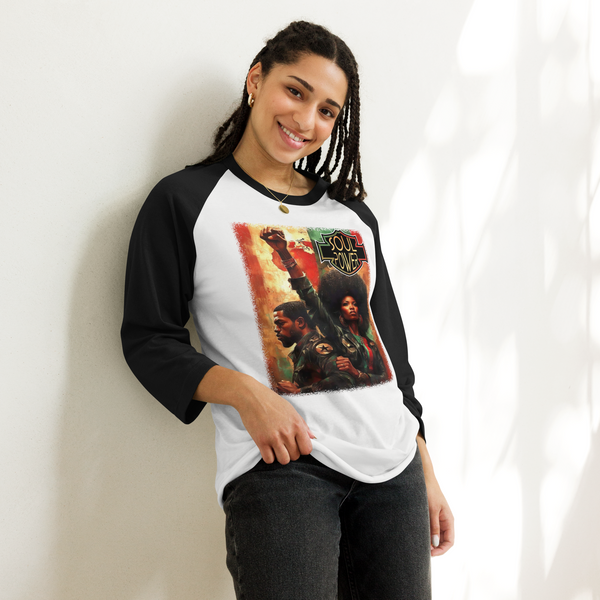 Black Harley Rider Unisex 3/4 sleeve raglan shirt