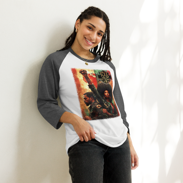 Black Harley Rider Unisex 3/4 sleeve raglan shirt
