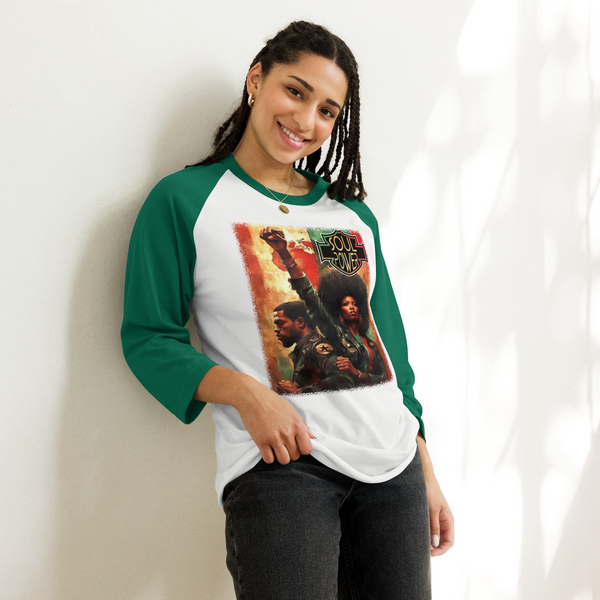 Black Harley Rider Unisex 3/4 sleeve raglan shirt