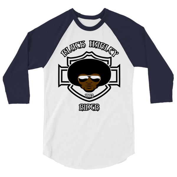 Black Harley Rider Unisex 3/4 sleeve raglan shirt