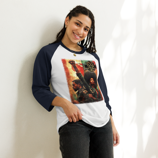 Black Harley Rider Unisex 3/4 sleeve raglan shirt