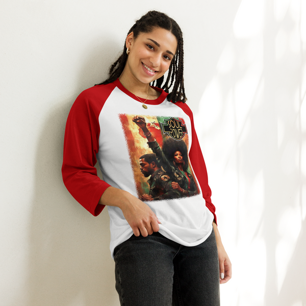 Black Harley Rider Unisex 3/4 sleeve raglan shirt