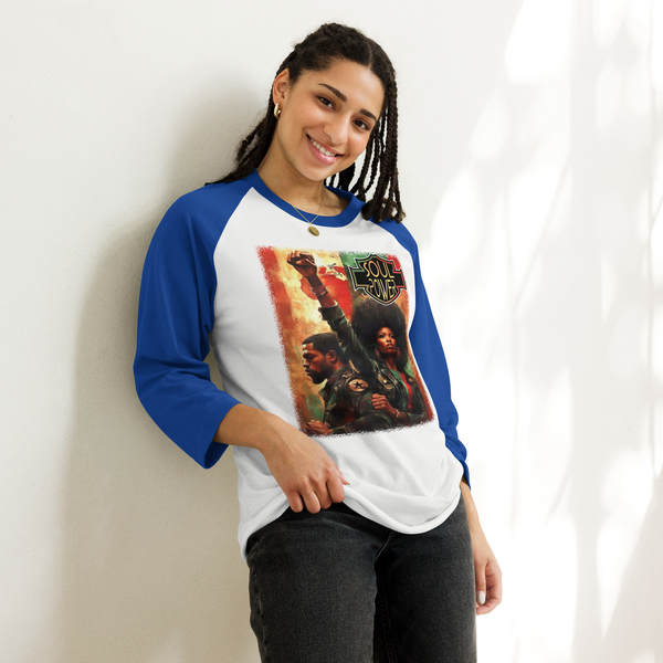Black Harley Rider Unisex 3/4 sleeve raglan shirt