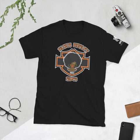 Black Harley Rider Unisex Basic Softstyle T-Shirt