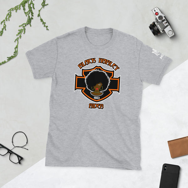 Black Harley Rider Unisex Basic Softstyle T-Shirt