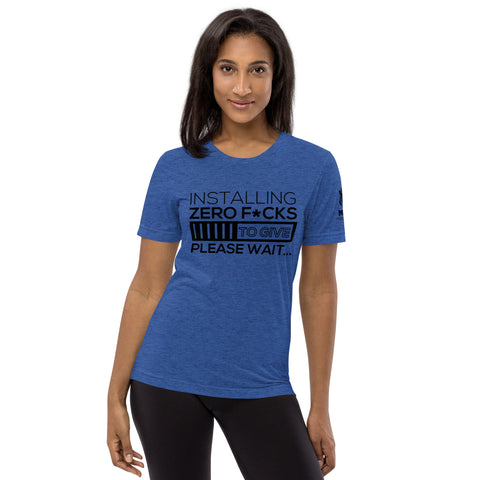 Zero F*cks To Give Womens Tri-Blend Short Sleeve T-Shirt