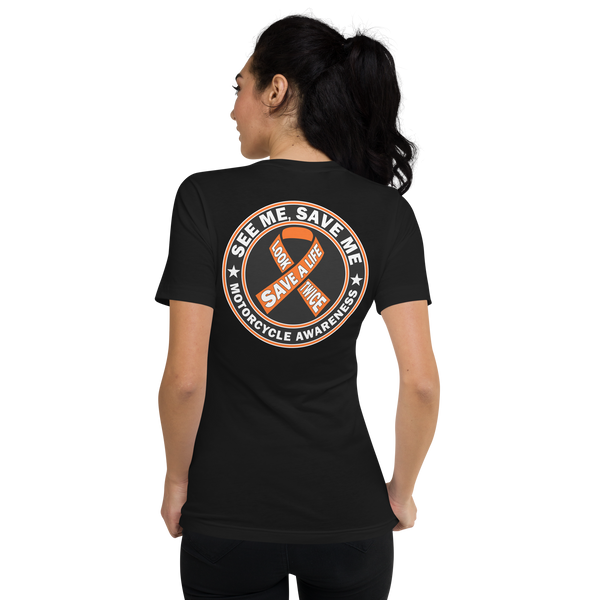 Motorcycle Awareness Women's Short Sleeve V-Neck T-Shirt