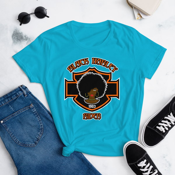 Black Harley Rider Women's Fashion Fit T-Shirt