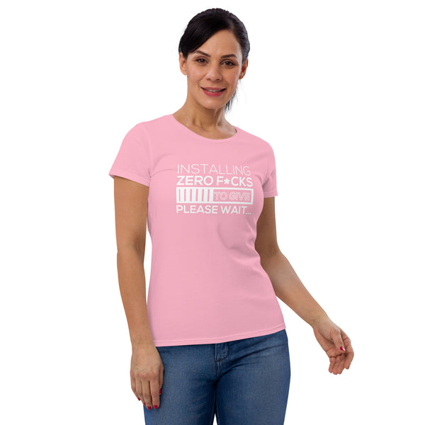 Zero F*cks To Give Women's 100% cotton short sleeve t-shirt