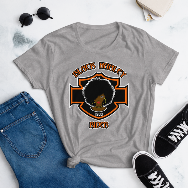 Black Harley Rider Women's Fashion Fit T-Shirt