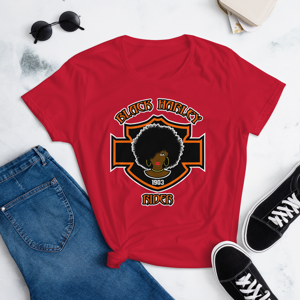 Black Harley Rider Women's Fashion Fit T-Shirt