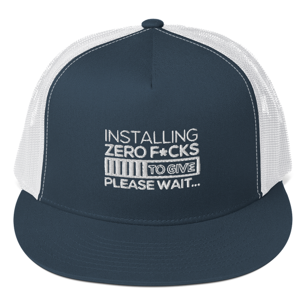 Zero F*cks To Give Trucker Cap