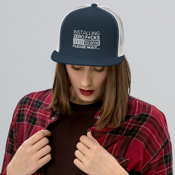 Zero F*cks To Give Trucker Cap