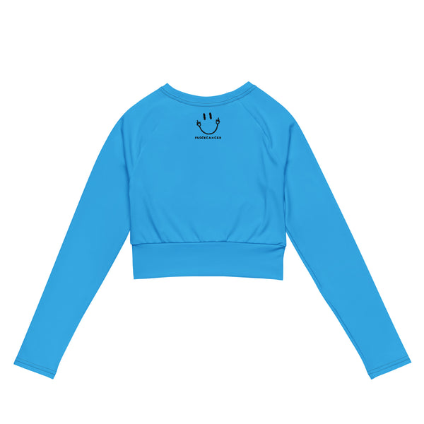 Fuck Cancer long-sleeve crop top