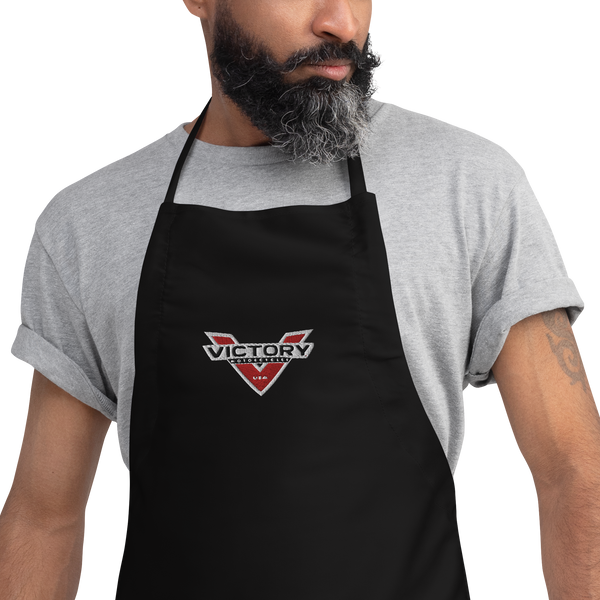 Victory Motorcycle Embroidered Apron