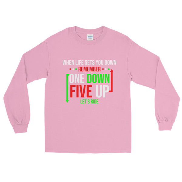 One Down, Five Up Short-Sleeve Unisex Long Sleeve Shirt