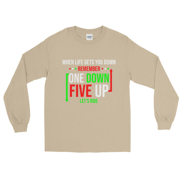 One Down, Five Up Short-Sleeve Unisex Long Sleeve Shirt