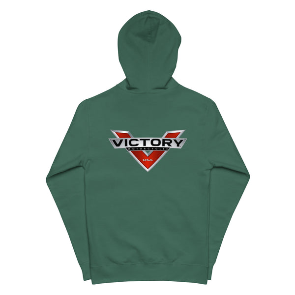 Victory Motorcycle Unisex Fleece Zip Up Hoodie