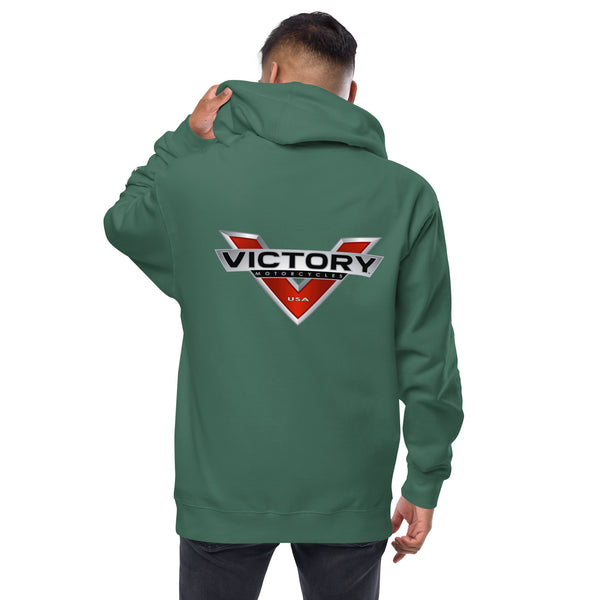 Victory Motorcycle Unisex Fleece Zip Up Hoodie