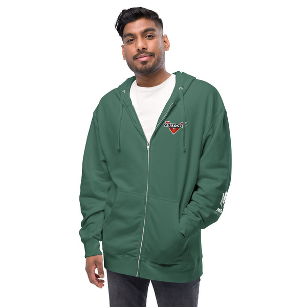 Victory Motorcycle Unisex Fleece Zip Up Hoodie