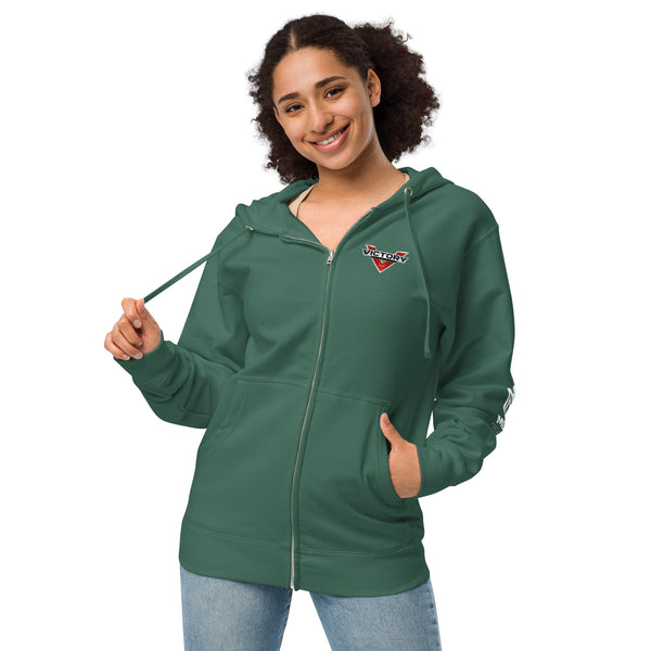 Victory Motorcycle Unisex Fleece Zip Up Hoodie