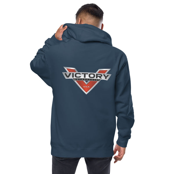 Victory Motorcycle Unisex Fleece Zip Up Hoodie
