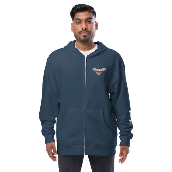 Victory Motorcycle Unisex Fleece Zip Up Hoodie