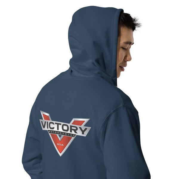 Victory Motorcycle Unisex Fleece Zip Up Hoodie