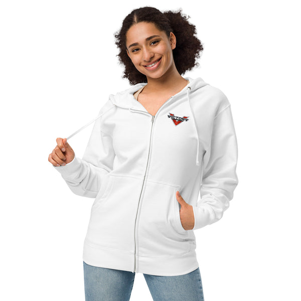 Victory Motorcycle Unisex Fleece Zip Up Hoodie