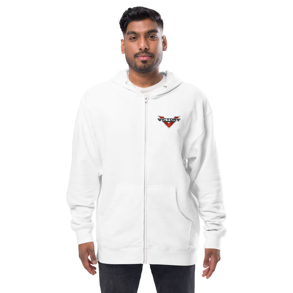 Victory Motorcycle Unisex Fleece Zip Up Hoodie