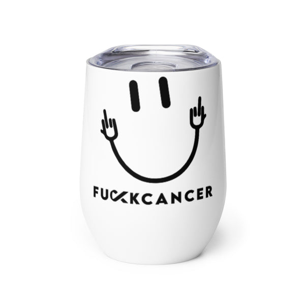 Fuck Cancer Wine tumbler