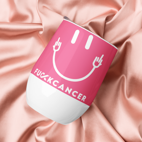 Fuck Cancer Wine tumbler