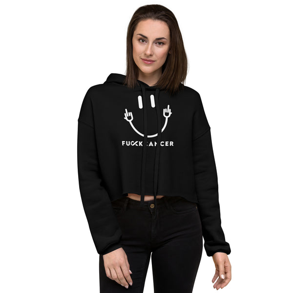 Fuck Cancer Crop Hoodie