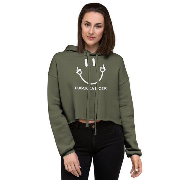 Fuck Cancer Crop Hoodie