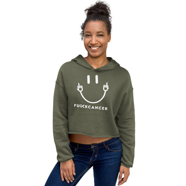 Fuck Cancer Crop Hoodie