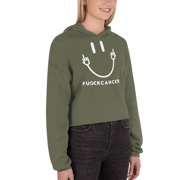 Fuck Cancer Crop Hoodie