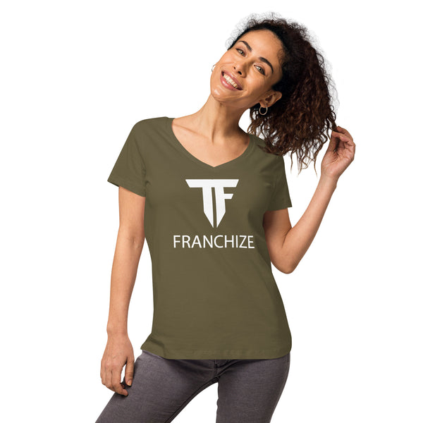 Tim Franchize Francis Women’s Fitted V-Neck T-Shirt