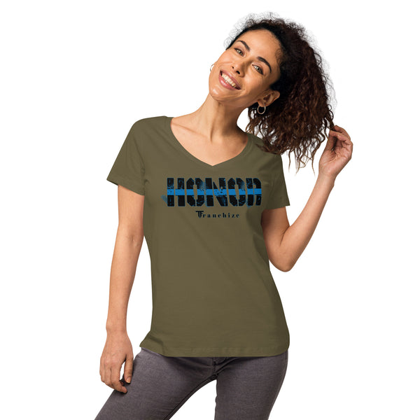 Tim Franchize Francis Women’s fitted V-neck t-shirt
