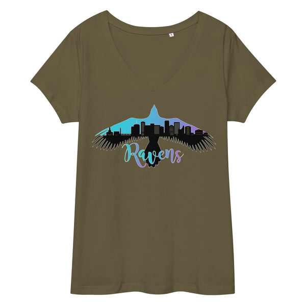 Raven Women’s fitted v-neck t-shirt