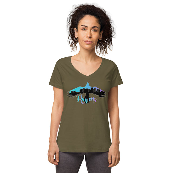 Raven Women’s fitted v-neck t-shirt