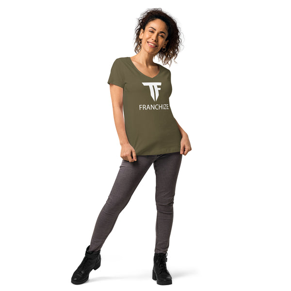 Tim Franchize Francis Women’s Fitted V-Neck T-Shirt