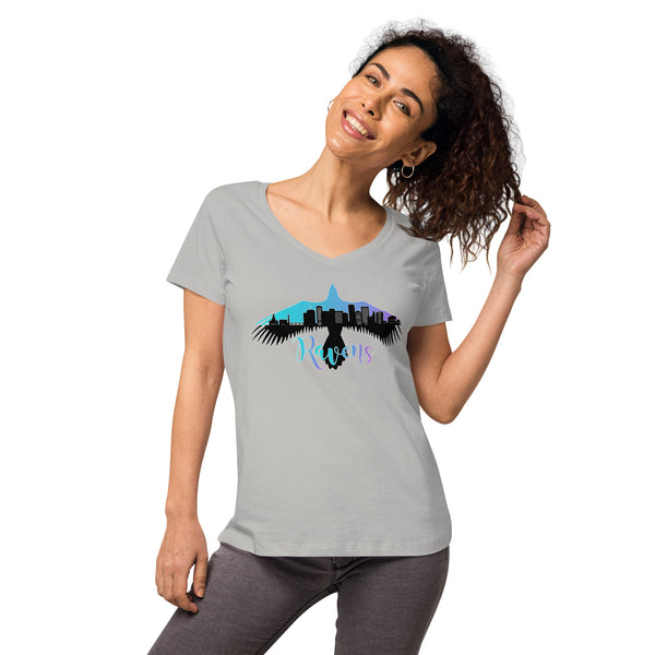 Raven Women’s fitted v-neck t-shirt