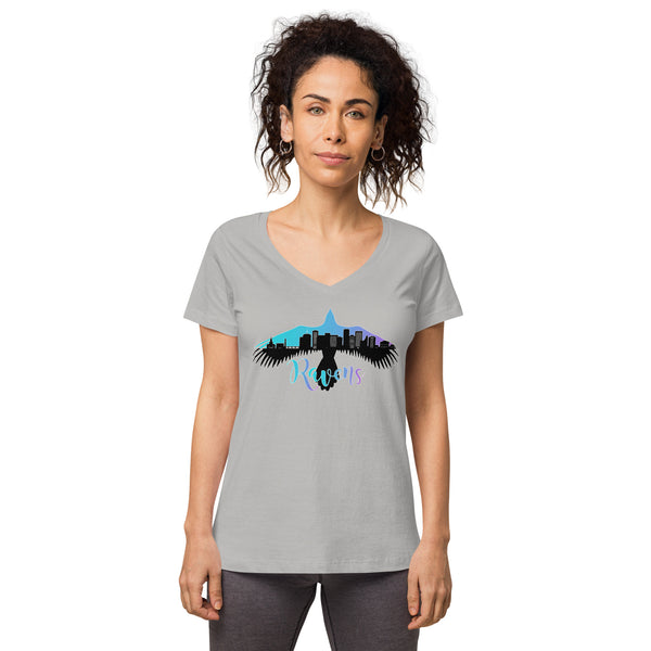 Raven Women’s fitted v-neck t-shirt